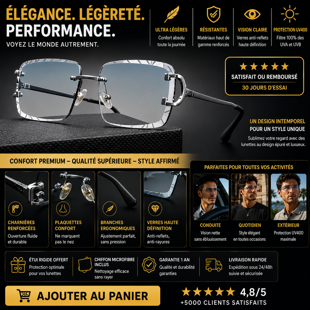 lunettes de soleil carrées Vintage, tendance, petite monture, sans cadre, UV400